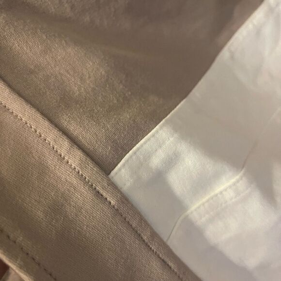 Inc women tan/white natural moto jacket/coat zip up plus size 2xl - Picture 7 of 9